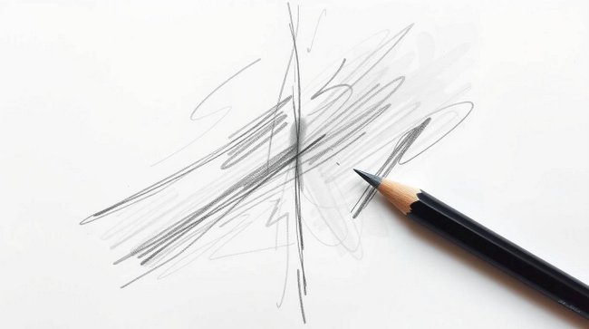 نوشتن روی کاغذ با مداد