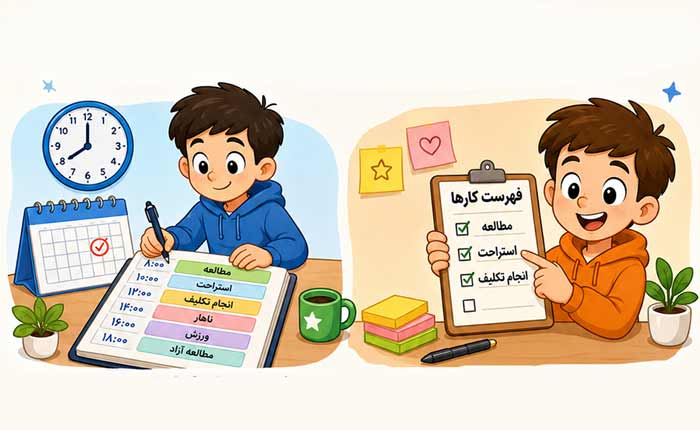 برنامه روزانه و احساس رضایت 